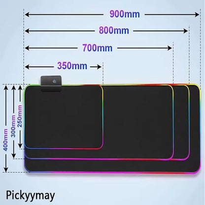 Universe RGB Gaming Mousepad Space Mouse Mats LED Large Gamer Mousepads XXL Keyboard Pads Luminous Desk Mat Mouse Pad Backlit